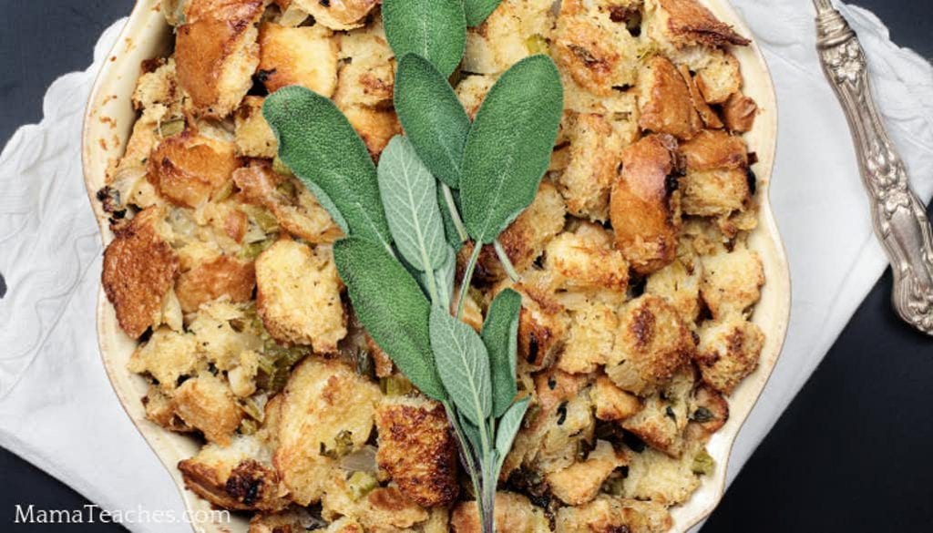 OldFashioned Bread Stuffing Recipe Mama Teaches