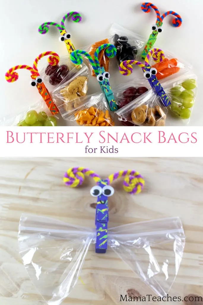 Butterfly Snack Bag Clips for Kids Snacks