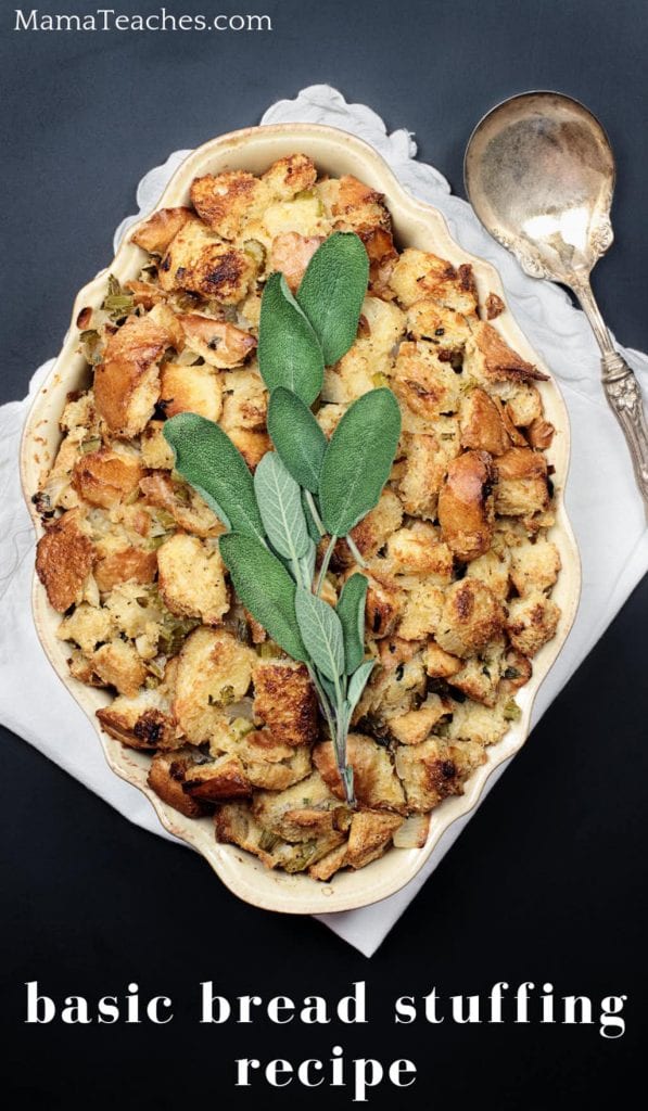 Old-Fashioned Bread Stuffing Recipe - Mama Teaches