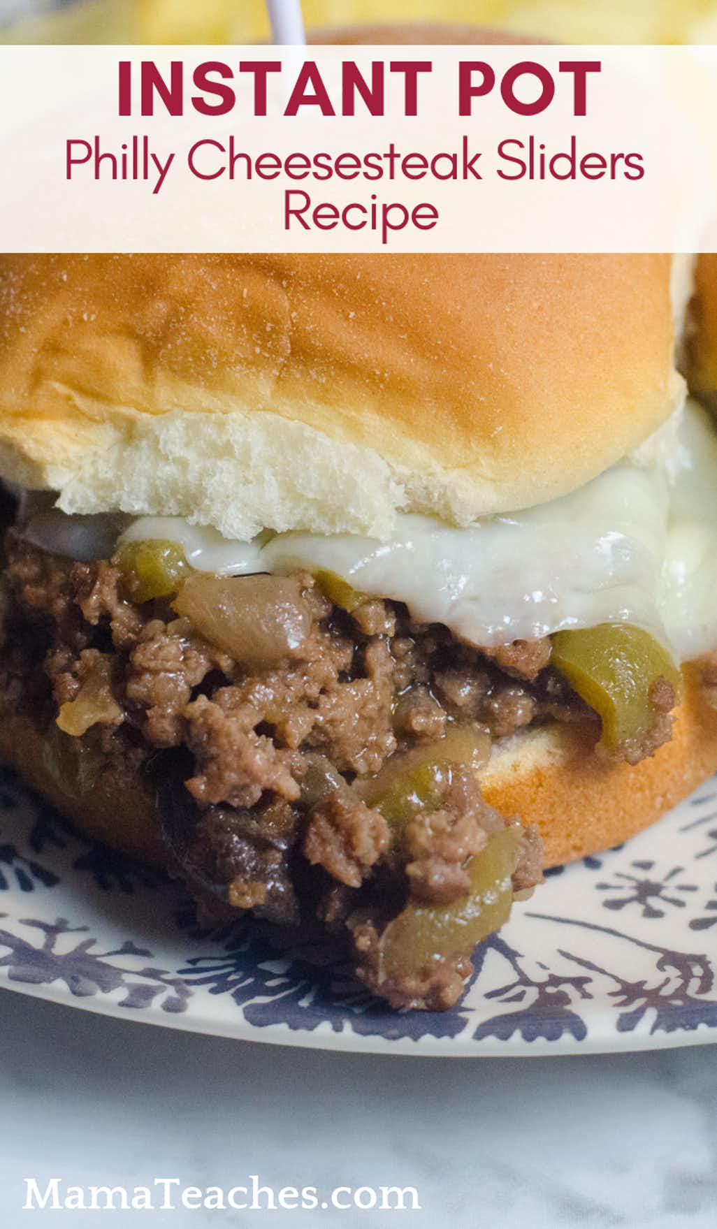 Easy Instant Pot Philly Cheesesteak Sliders