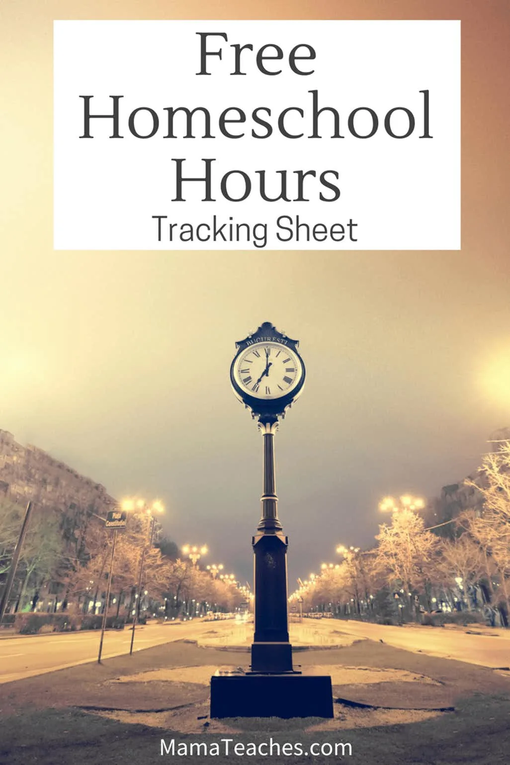 Simple Homeschool Hours Tracking Sheet Free Printable