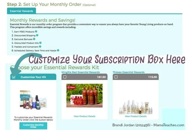 Step 3b in How to Order a Young Living Premium Starter Kit