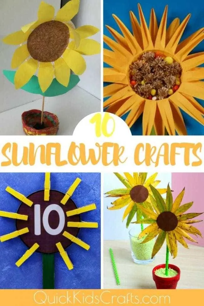 10 Sunflower Crafts for Kids