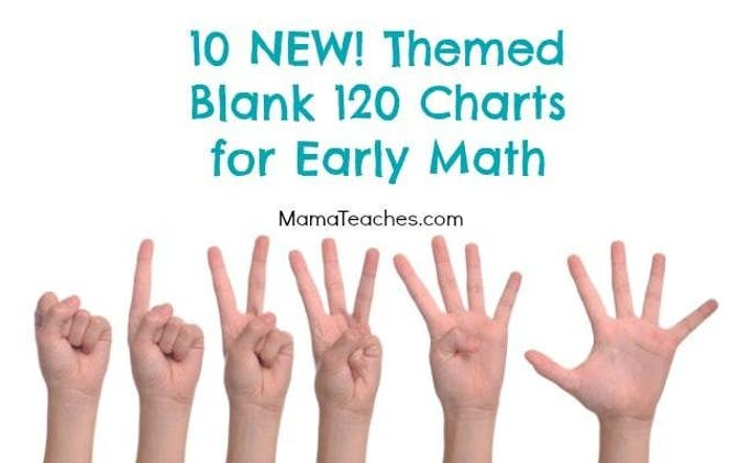 10 Themed Blank 120 Charts for Kids