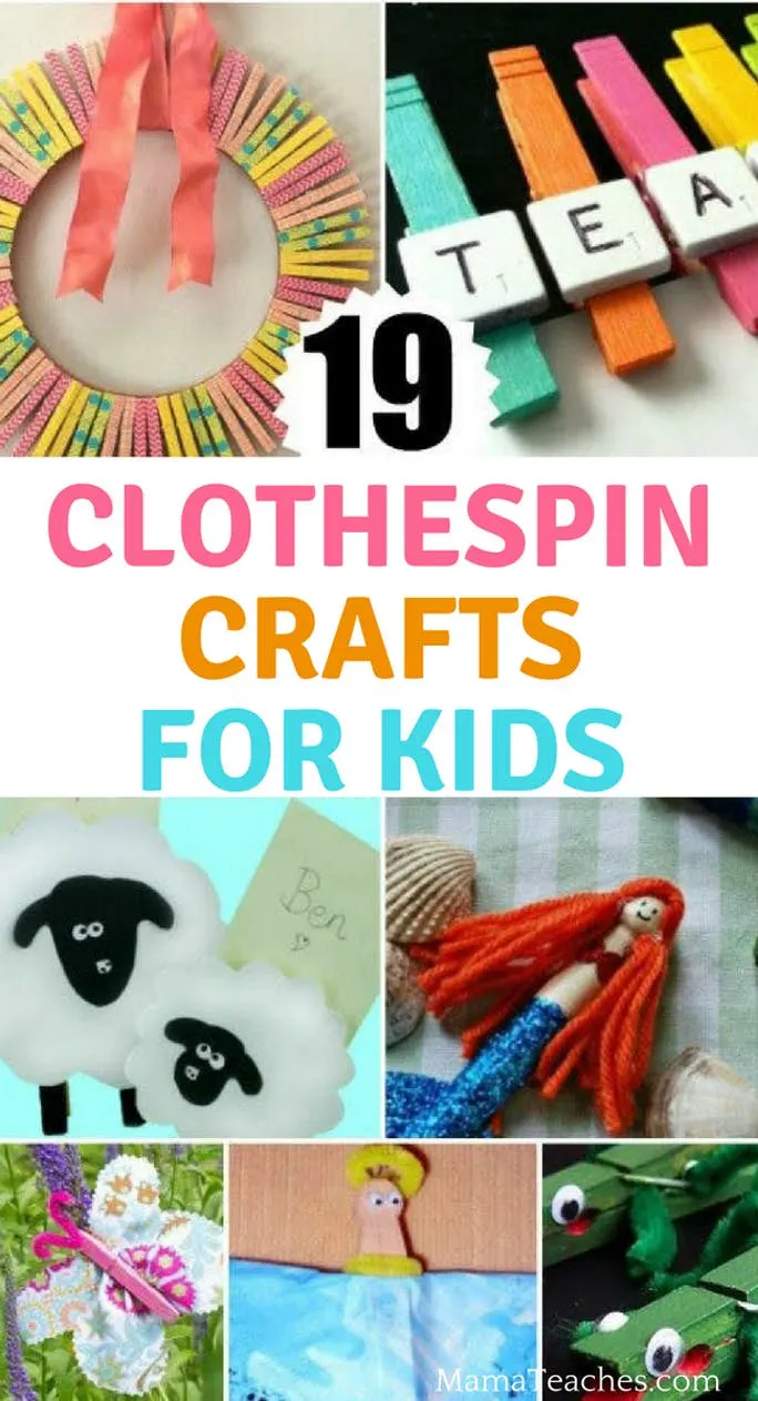 Clothespin Crafts for Kids - 16 Fun Crafts Kids Will Love Playing with too!