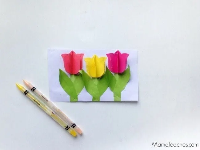 3D Tulips Kids Craft