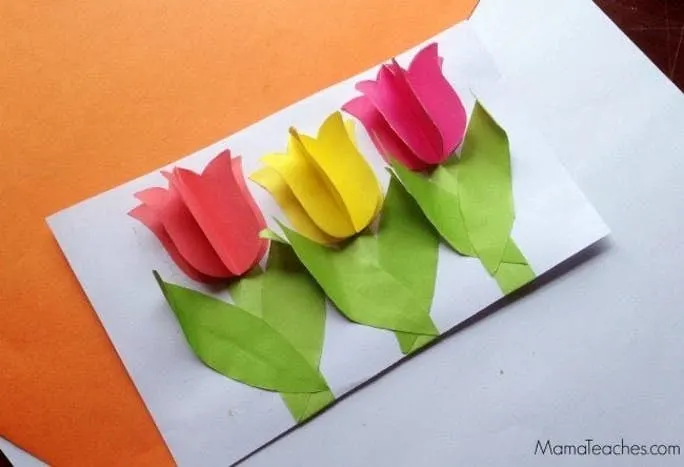 3D Tulips Kids Craft