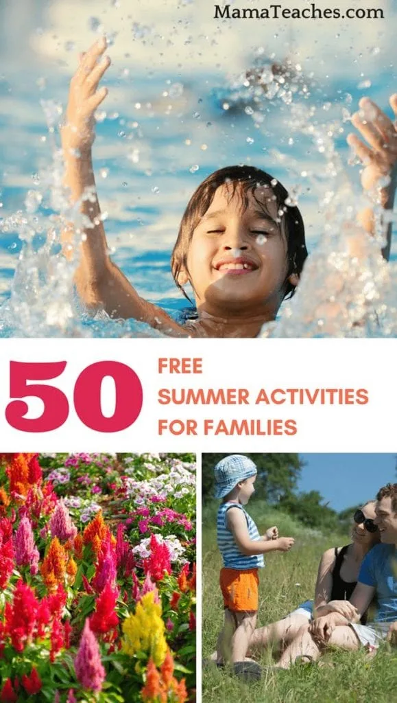 50 Free Summer Activities for Families - MamaTeaches.com