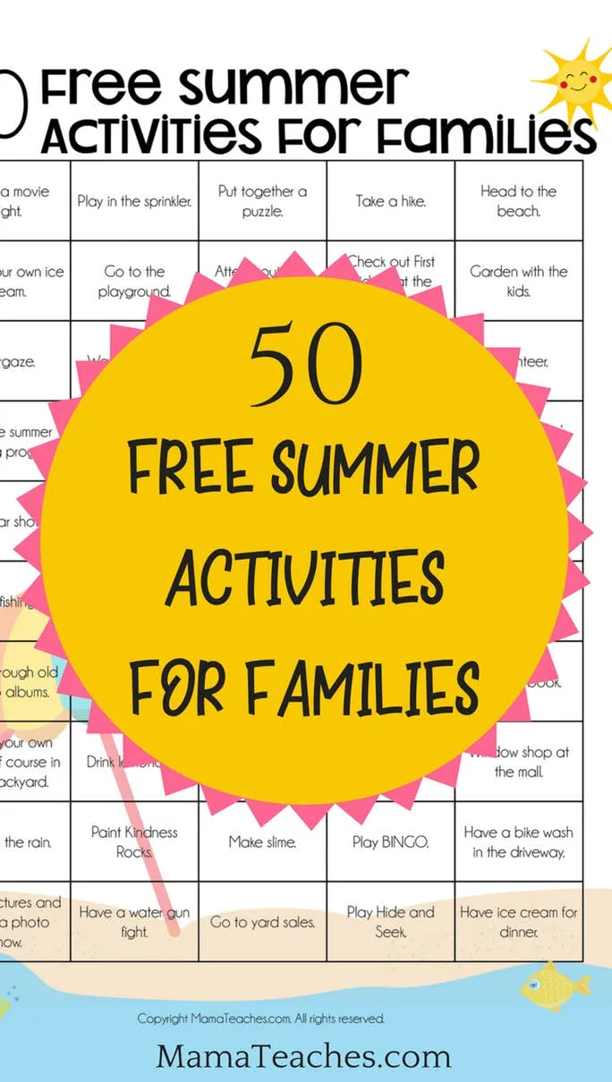 50 FREE Summer Activities for Families
