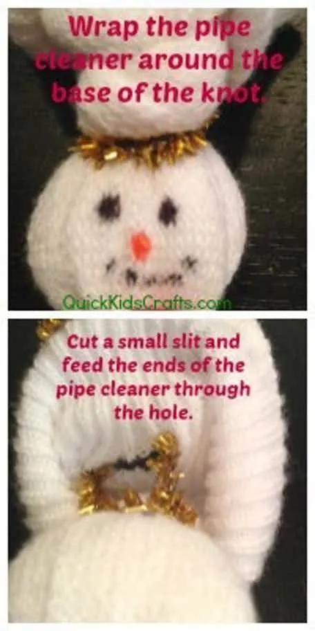 Baby Sock Snowman Ornament