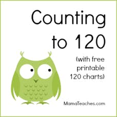 Counting to 120 – Free Printable Charts