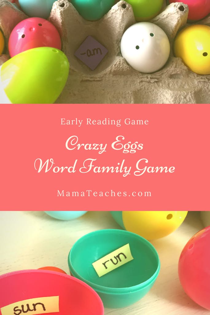 Crazy Eggs Word Family Game - A Reading Game for Early Readers