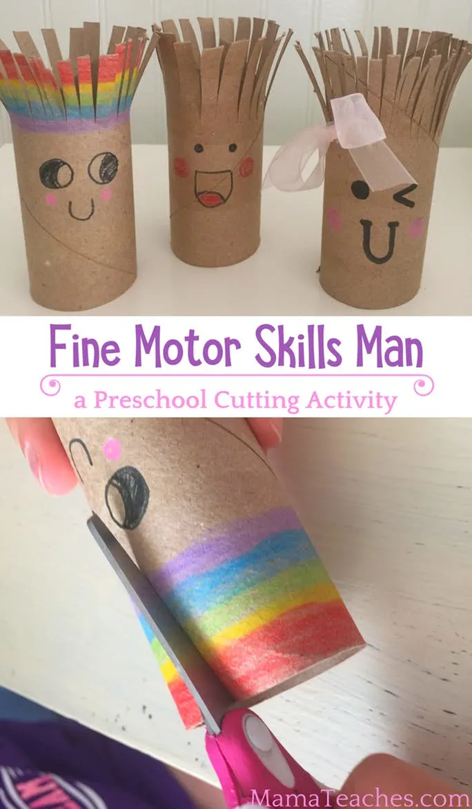 Cutting Activity for Preschoolers: Fine Motor Skills Man