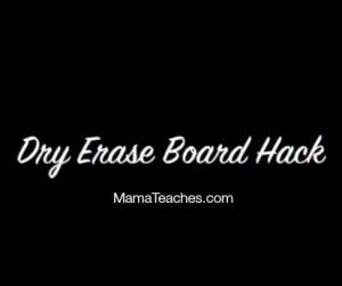 Dry Erase Board Cleaning Hack