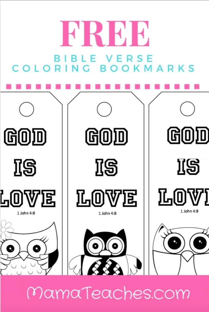 Bible Verse Coloring bookmarks, Instant Download