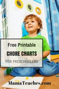 Free Printable Chore Charts for Preschoolers - Mama Teaches