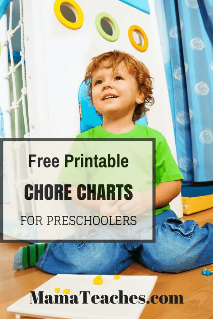 Free Printable Chore Charts for Preschoolers