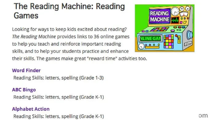 Free Reading Games for Kids