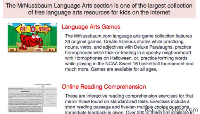 Mr. Nussbaum - Letters! - Online Game