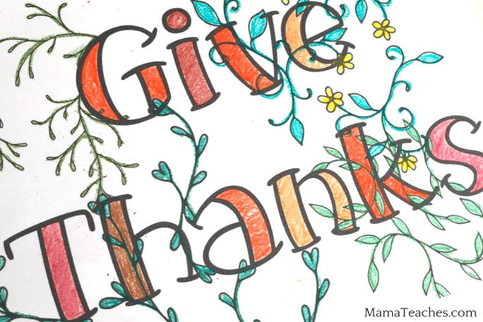 Free Thanksgiving Coloring Page