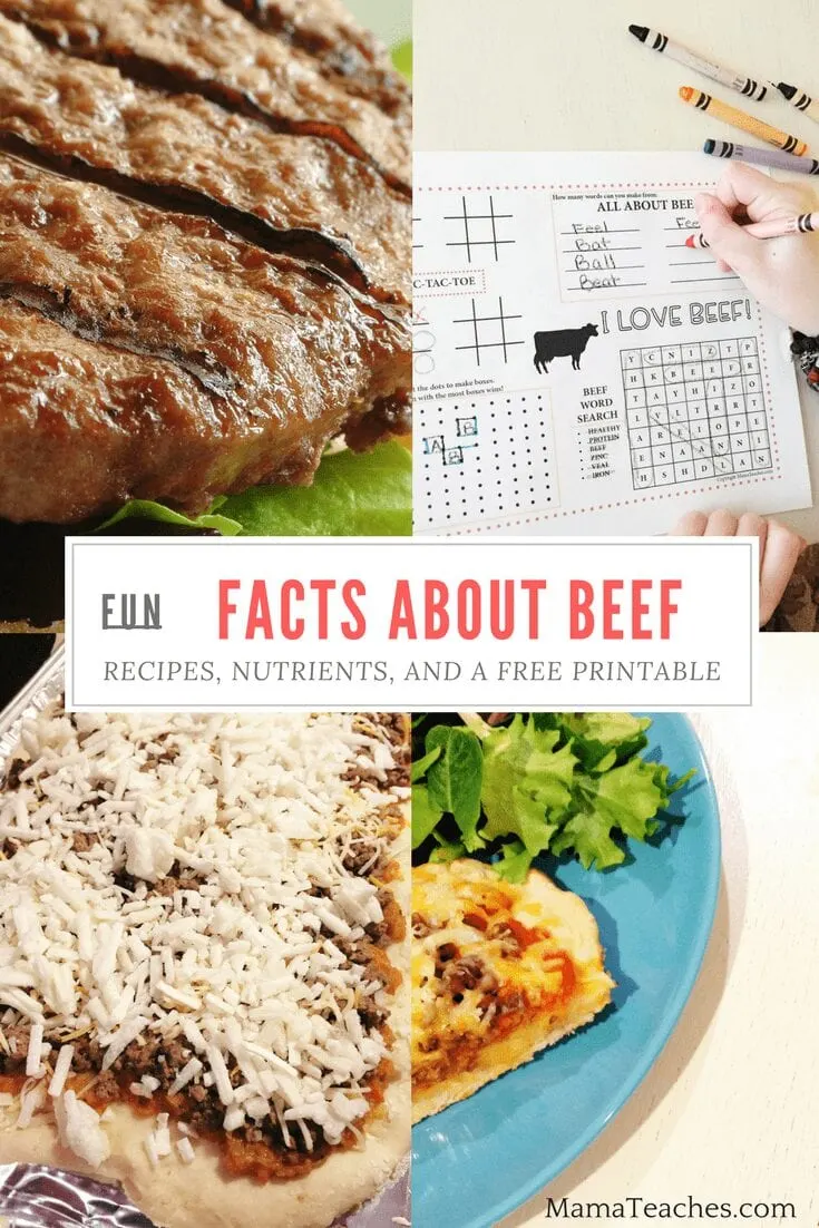 Fun Facts About Beef: Nutrients, Recipes, and a Free Printable Placemat!