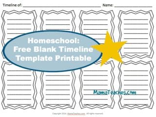 Homeschool Free Blank Timeline Template Printable - Mama Teaches