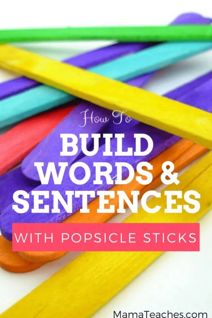 How to Build Words and Silly Sentences with Craft Sticks