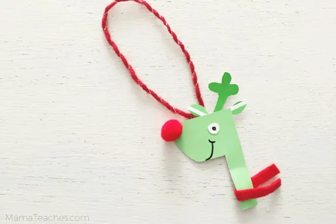 Paint Chip Reindeer Ornament