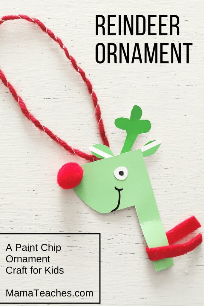 Paint Chip Reindeer Ornament