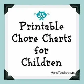 Printable Chore Charts for Older Kids