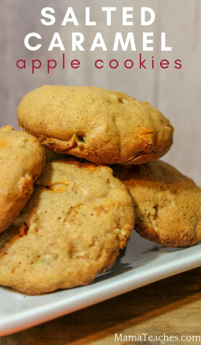 Salted Caramel Apple Cookies