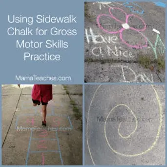 Sidewalk Chalk Activities for Gross Motor Skills Development