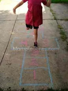 Sidewalk Chalk for Gross Motor Skills Practice