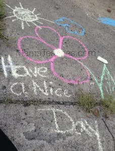 Sidewalk Chalk for Gross Motor Skills Practice