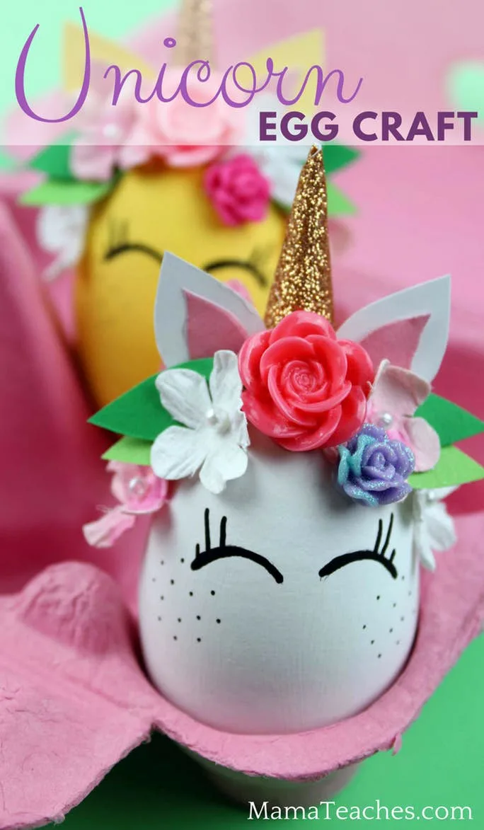 Unicorn Wooden Egg Craft