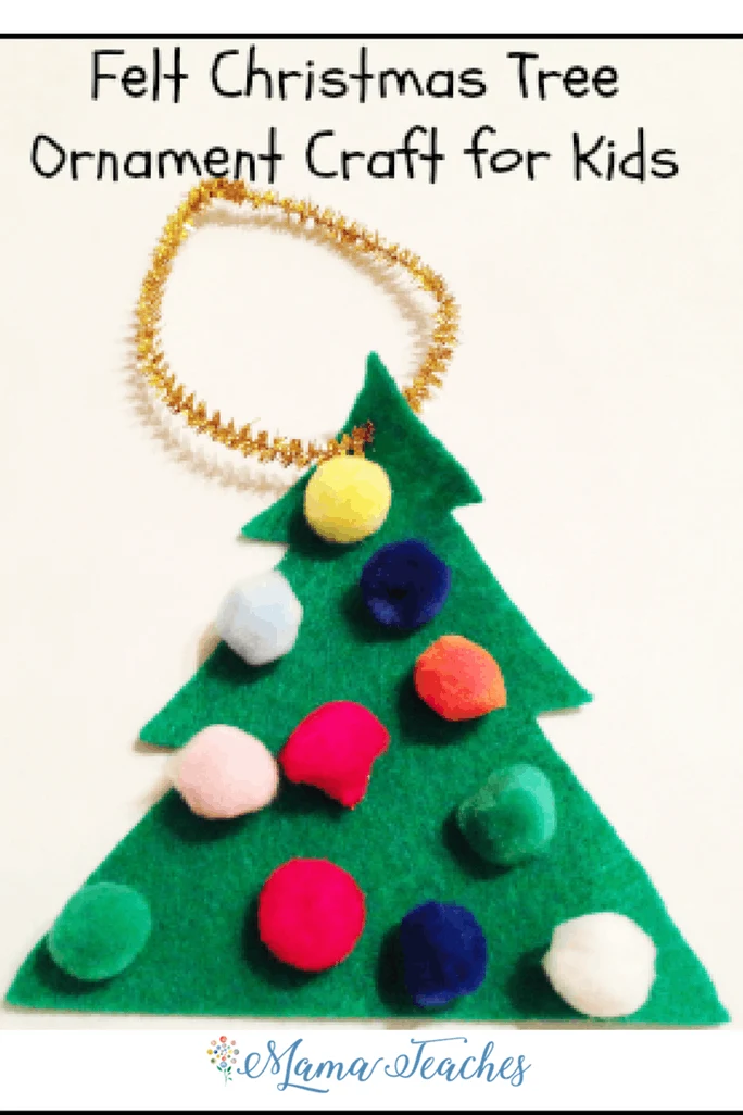 Felt Christmas Tree Ornament for Kids