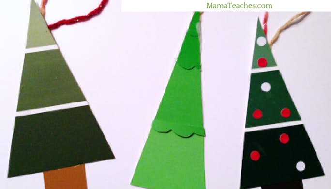 Paint Chip Christmas Trees