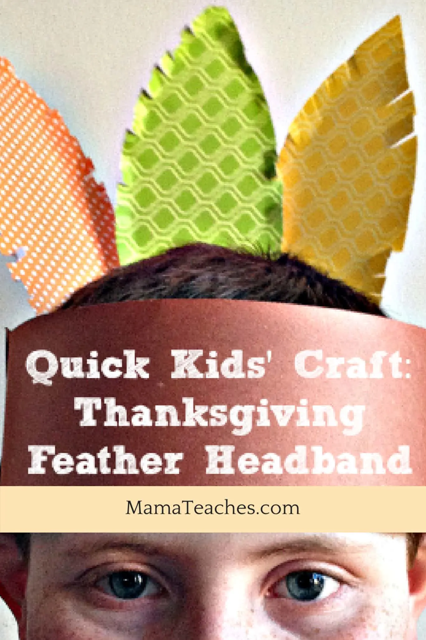 Thanksgiving Feather Headband Craft for Kids