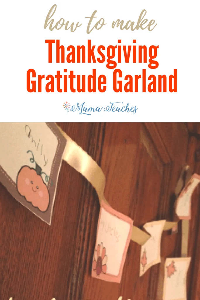 Thanksgiving Gratitude Garland Craft for Kids