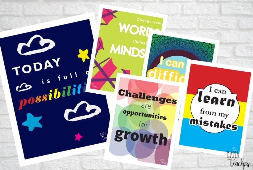 Growth Mindset Posters for Home and School - Free Printables