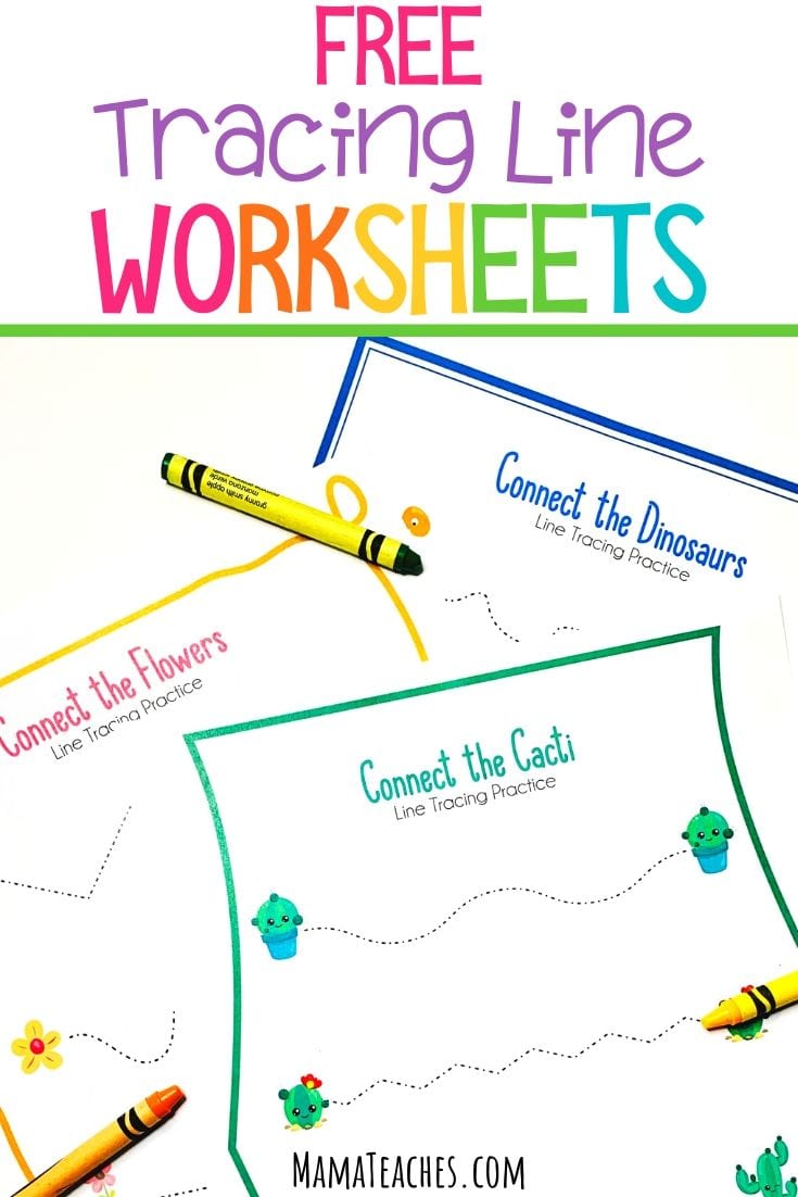 tracing horizontal lines worksheets