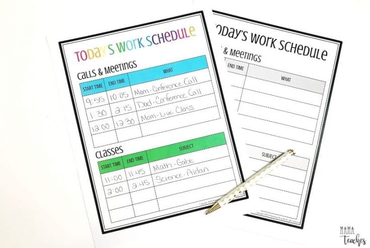 Homeschool And Work From Home Schedule Mama Teaches