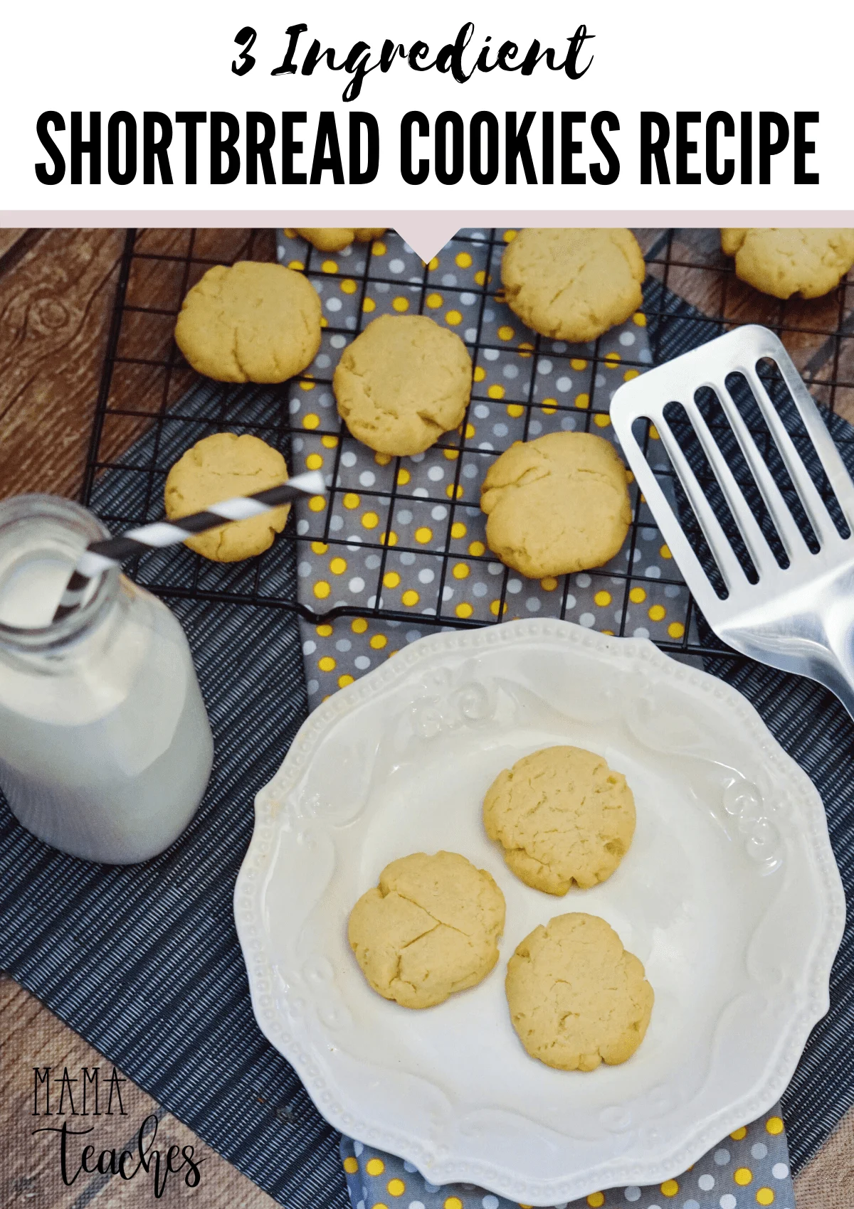 Easy Shortbread Cookies {3 Ingredients!}