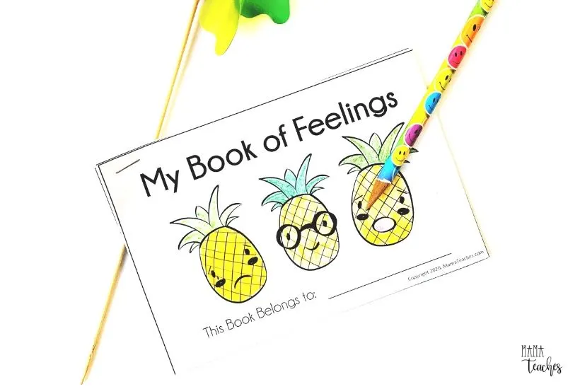 Preschool Early Reader Book - My Book of Feelings, a Printable Preschool Early Reader Book to Help Kids Learn to Read and Discuss Big Emotions and Feelings - Free at MamaTeaches.com