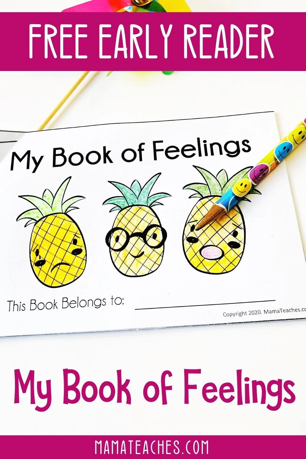 Free Printable Early Preschool Reader Book - My Book of Feelings helps start the conversation about feelings and emotions and how kids can handle them. Find it for free at MamaTeaches.com