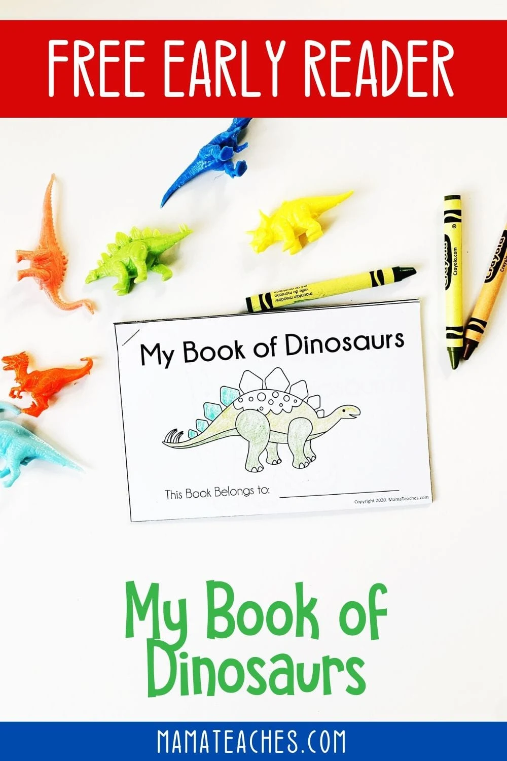 Free Preschool Early Reader - My Book of Dinosaurs - A Book of Dinosaurs for Preschoolers