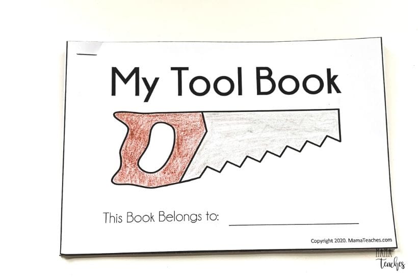 My Tool Book_A Preschool Early Reader - Free Printable Book of Tools for Preschoolers - MamaTeaches.com
