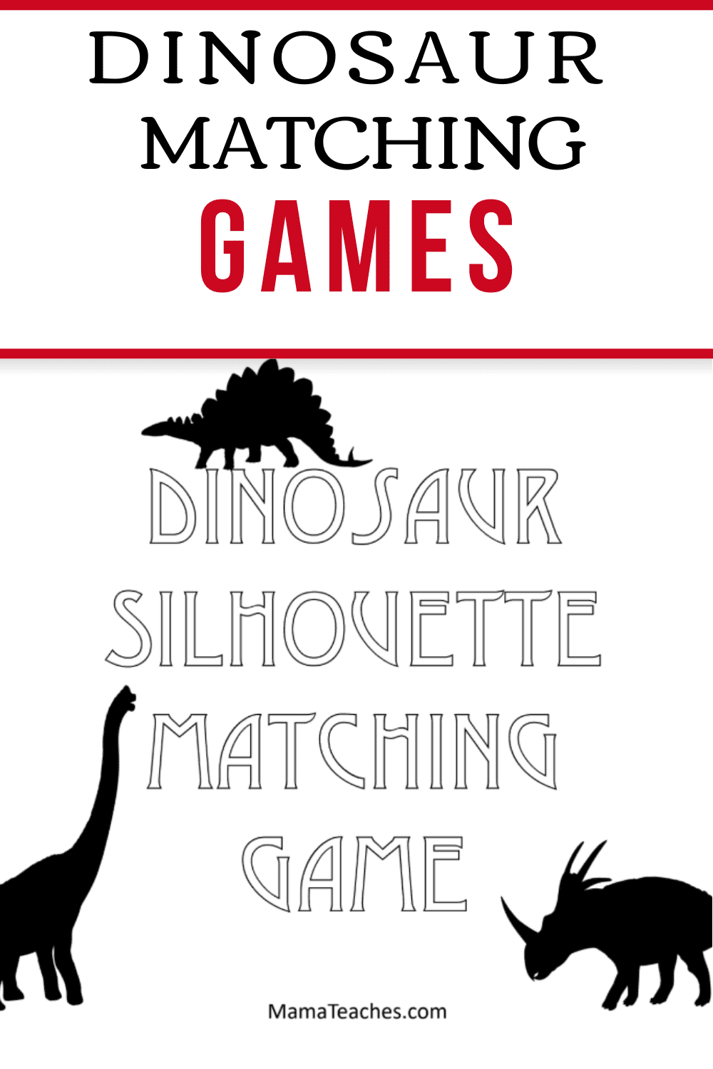 Dinosaur - Memory game free printables - Creative Kitchen