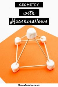 Geometry Activity with Marshmallows - Mama Teaches