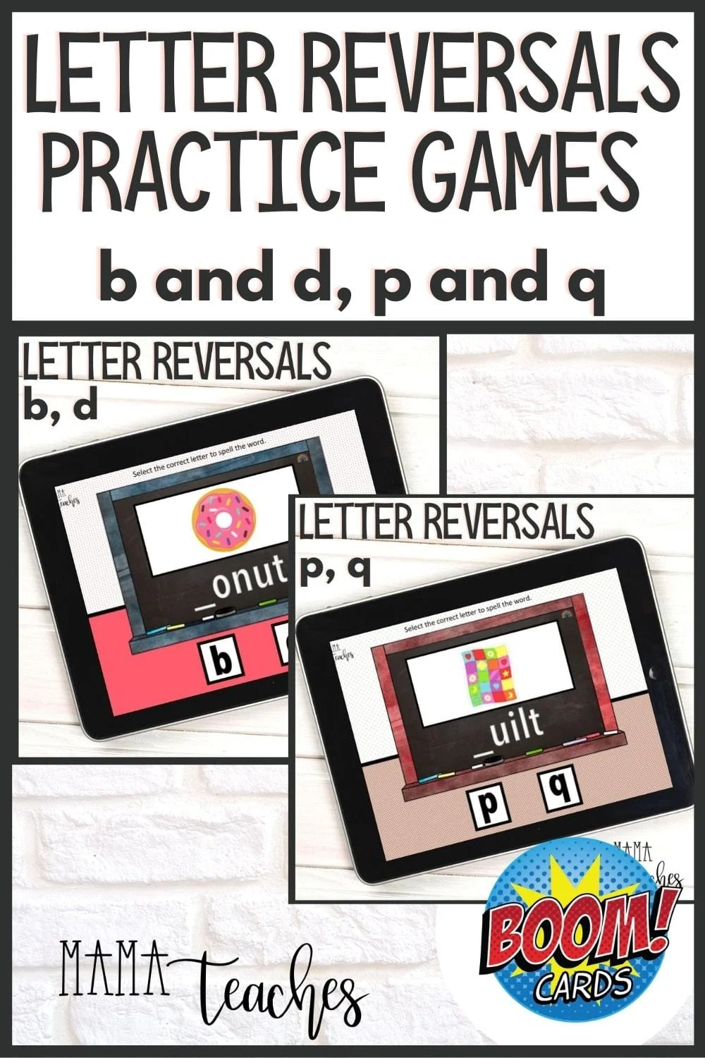 Letter Reversals Practice Games Bundle